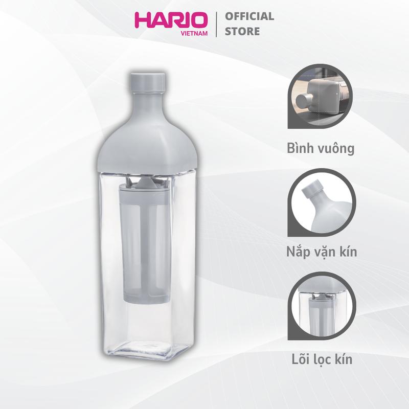 Bình cold brew pha cà phê ủ lạnh cao cấp Hario Ka-Ku 1L nhựa PCT Tritan đặc biệt từ Eastman