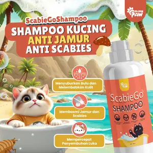 Golden Paw ScabieGo Shampoo Anti Jamur dan Scabies untuk Kucing 100ml & 250ml - Shampoo Obat Jamur dan Scabies yang Menyuburkan Bulu dan Melembabkan Kulit