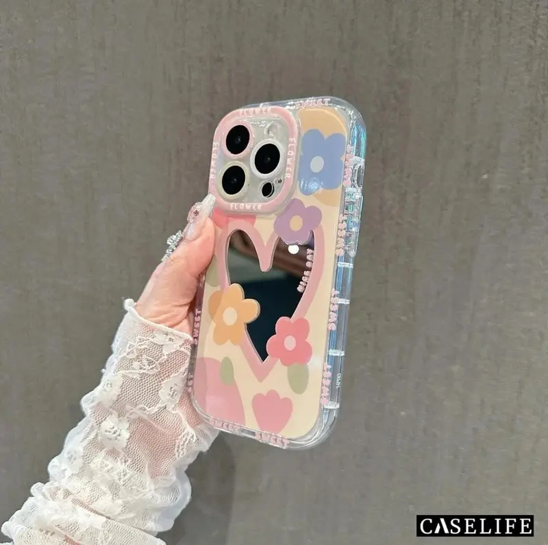 Caselife Mirror 3D Lovely Casing Iphone 11 12 13 14 15 Pro Max Plus Softcase 2