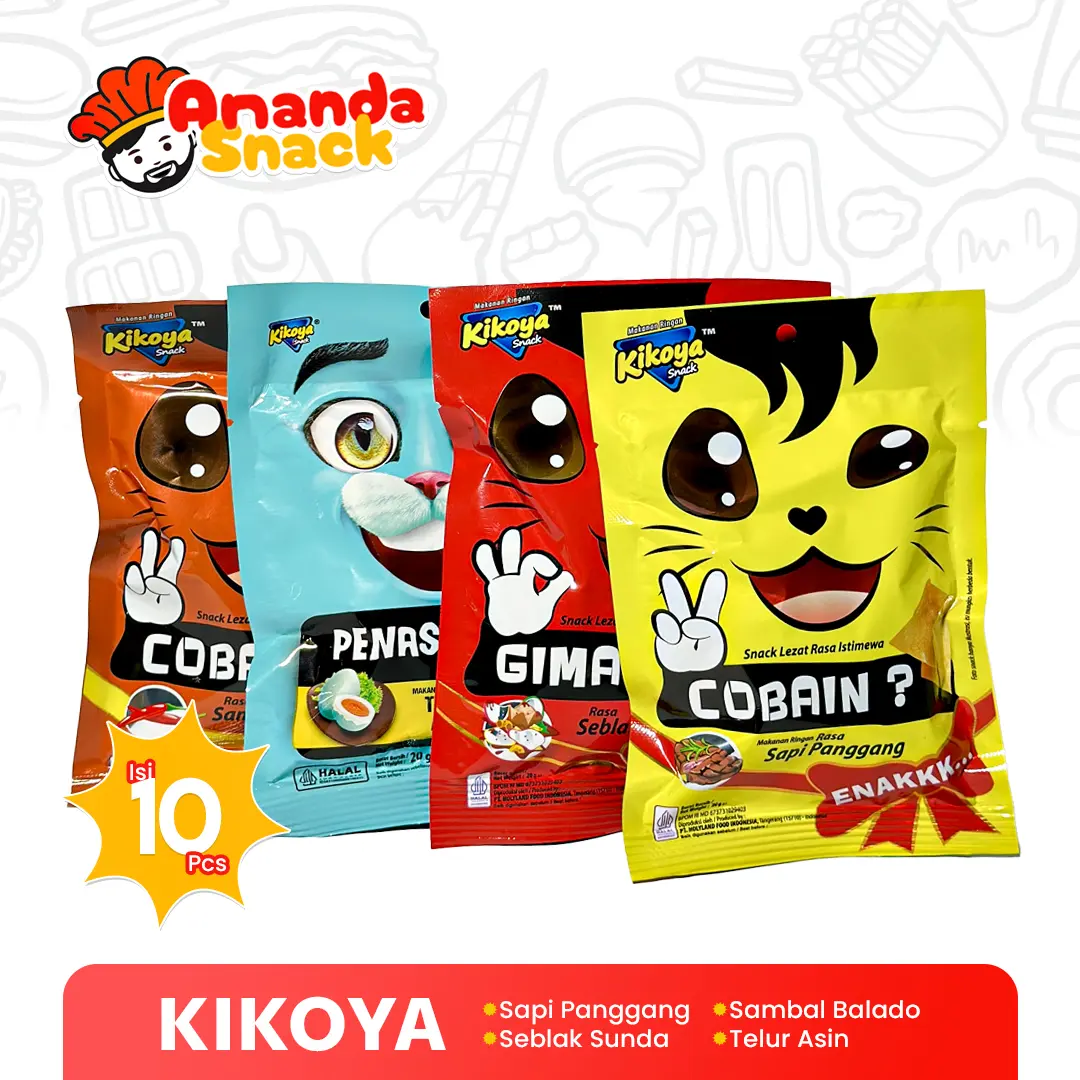 Kikoya Snack Makanan Ringan 1 Pack 10 Pcs - Cemilan - Keripik