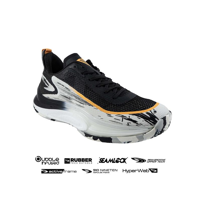 910 Nineten NAKAMI SWISH HITAM PUTIH - Sepatu Basket 2