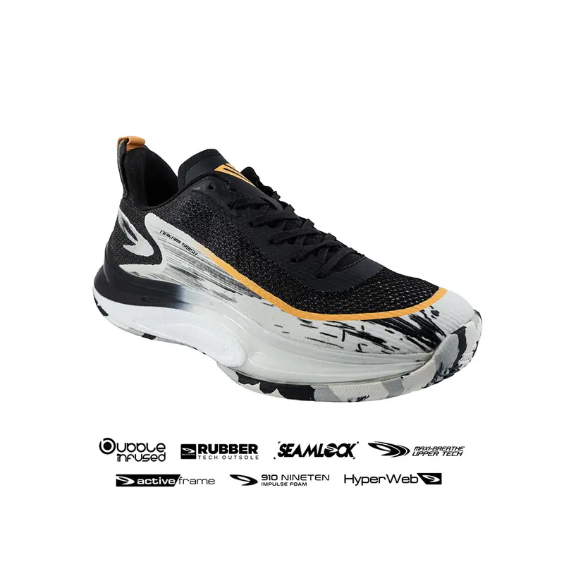 910 Nineten NAKAMI SWISH HITAM PUTIH - Sepatu Basket 2