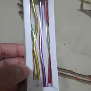 Lilin Ulang Tahun Chrome Bentuk Spiral
