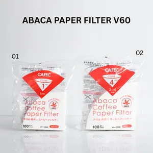 CAFEC ABACA COFFEE PAPER FILTER V60 ISI 100 - UKURAN 1 DAN 4