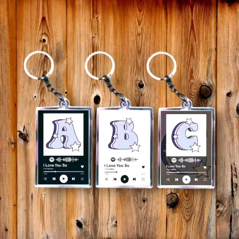 Ganci Huruf A-Z Bintang untuk Gantungan Kunci