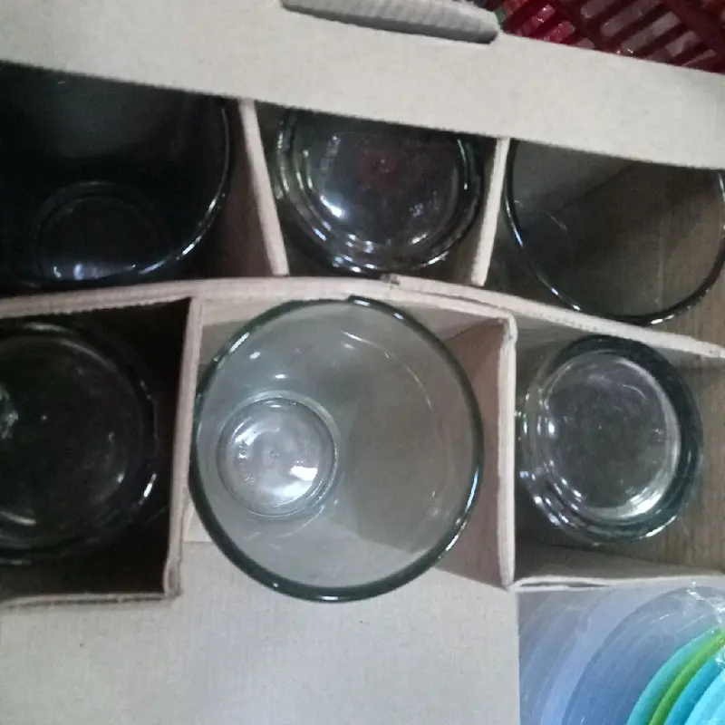 GELAS TEH COKLAT/GELAS KACA PANJANG 6PCS 1