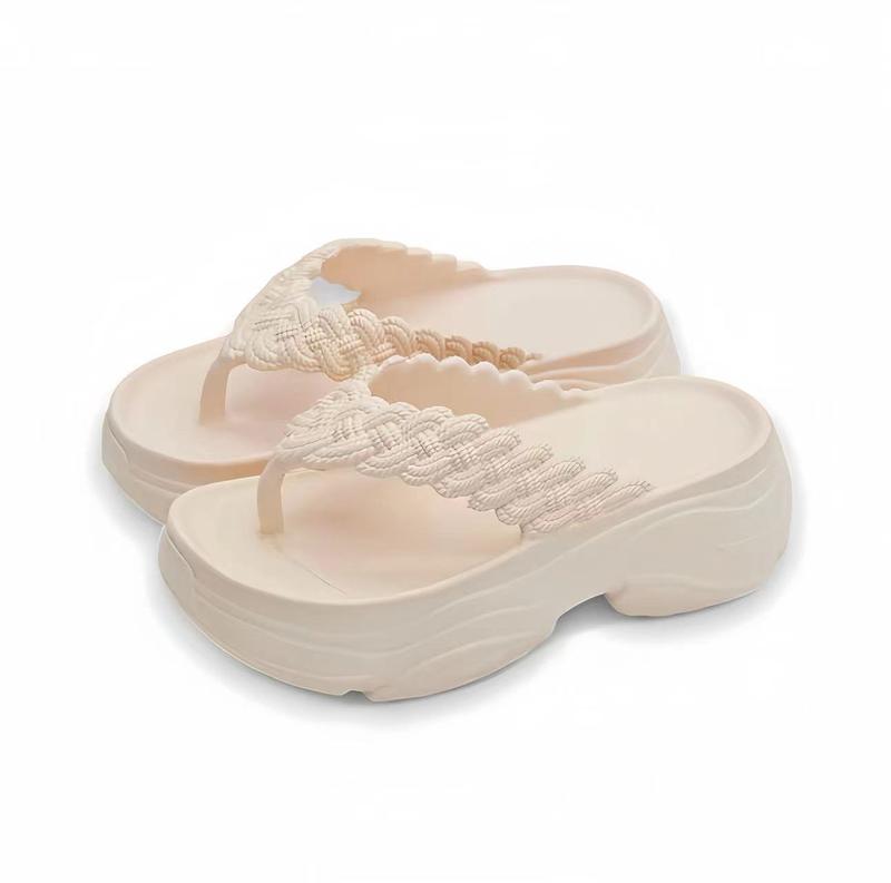 Sandal Jepit Wanita Kekinian Anti Slip Empuk Sendal Japit Cewek Rumah Nyaman Terbaru Black Pink Putih Round Toe Open ToeToe Thong Square Toe Pointed Toe Tanpa Hak (Karet ) 3