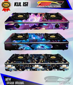 KUL 151 STIKER KOMPOR GAS TUNGKU MOTIF BUNGA BAHAGIA STIKER SERBAGUNA DAPUR STIKER KOMPOR CANTIK
