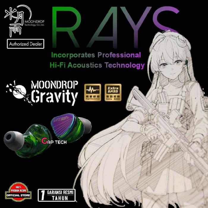 Gambar Moondrop Rays 1DD + 1Planar Hi-Fi Acoustis Gaming In Ear Monitor Earphone with Type C / Earphone / IEM dari GAP TECH OFFICIAL Kota Administrasi Jakarta Utara Tokopedia