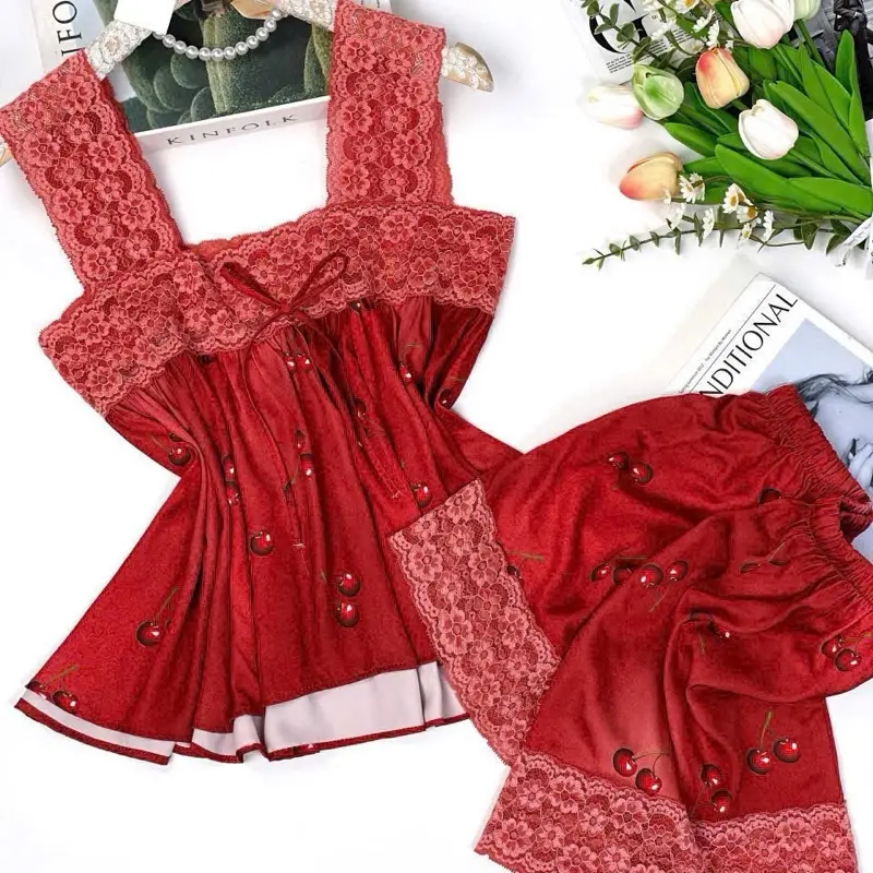 SÉC ĐỒ REN TAY CÁNH TIÊN VẢI GẤM XƯỚC IN HOẠ TIẾT 40-75kg CHO NỮ! | BigBuy360 - bigbuy360.vn