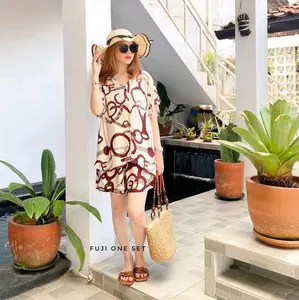 Fuji One Set Rayon Viscose pajamas pendek Setelan Dewasa Busui