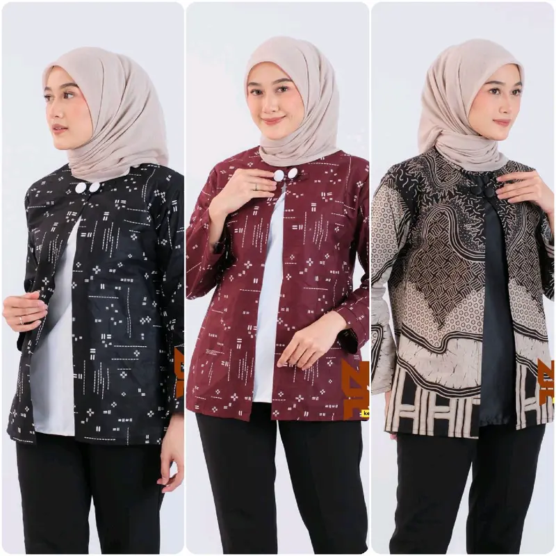 BLOUSE BATIK WANITA KERJA FORMAL ATASAN BATIK SERAGAM WANITA ATASAN BATIK WANITA BAHAN  KATUN PREMIUM  TERBARU MODEL KEKINIAN 0