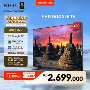 [Toshiba FHD Google TV] [SPESIAL UNTUK INDONESIA] [KHUSUS ONLINE] Toshiba TV 40" FHD Google TV - Google Assistant Netflix Disney+ Youtube Browser Regza Engine Dolby Audio Chromecast Wifi Bluetooth HDMI Digital - 40E35NPKOHCUN