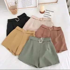 [3pcs gratis 1] celana pendek, shorts celana pendek wanita hot  pen Pant Crepe hotpants dalaman