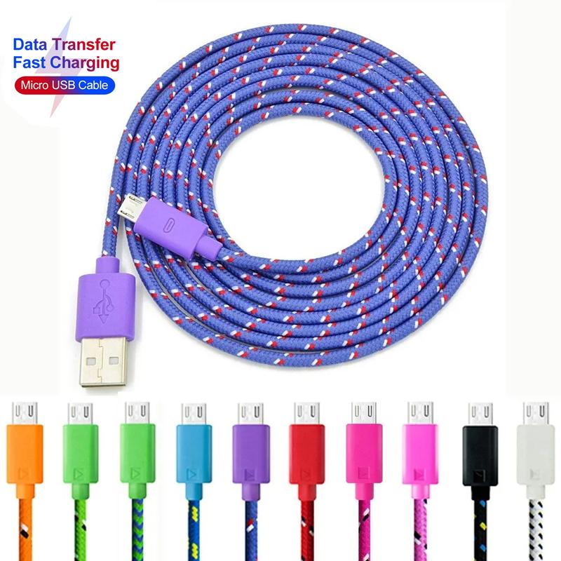 Cáp Micro USB, Sạc Nhanh, Dây Dữ Liệu, Dây Chuyển Đổi Bộ Sạc USB Điện Thoại Di Động Dài 1M / 2M / 3M, Cáp Đồng Bộ Dữ Liệu Phụ Kiện