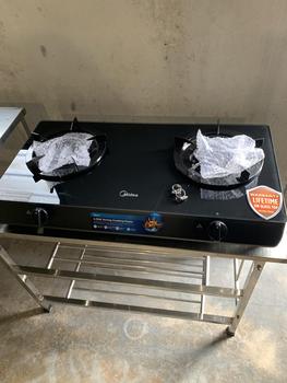 Product Review of Midea 2 Burners Glass Stove Tempered Glass  Dapur Gas MGS-T211G Dapur Gas Kaca 2 Pembakar Gas Cooker from a** l**u j**y k** 0