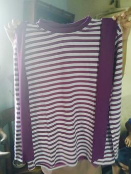 Product Review of JN- Chika Blouse Stripe Atasan  Panjang Wanita Knit Casual Baju Knitted Knitwear Crop Top Outer Cardigan Oversize kemeja  hadeed Motif Kardigan Garis Basic from A**a 0