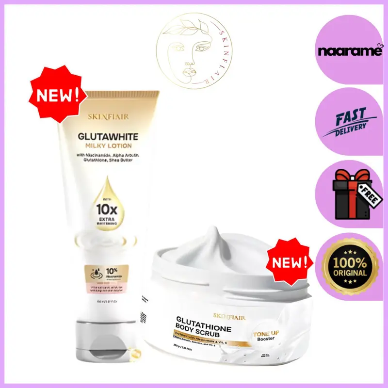 Skinflair Gluta Face Mask 100ml / Skinflair Glutawhite Milky Lotion 150ml / Skinflair  Glutathione Body Scrub / Skinflair Acne Spot Treatment - TikTok Shop  Malaysia