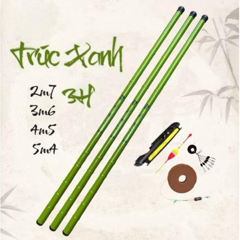 Cần Câu Tay Câu Đơn Câu Đài Trúc Xanh 3H Cần Câu Cá Giá Rẻ Kèm Phụ Kiện Câu Đài…