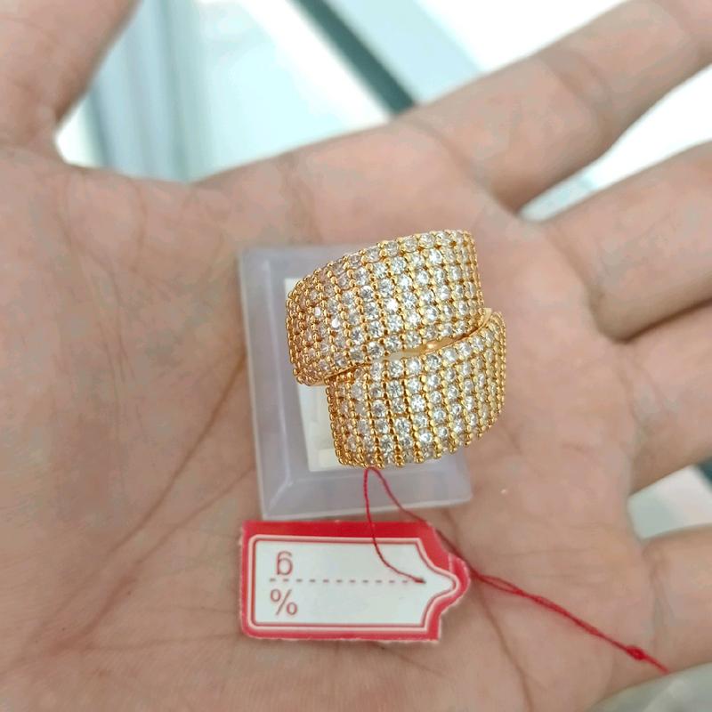 Cincin jubay Mata Full dan Bunga Awet dan Tahan Lama - Aksesoris, Elegan, lapis Emas 22 K 1