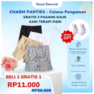 [COD - Free Shipping] Celana Pelindung Wanita Aman Saat Memakai Rok, Celana Dalam Wanita Model U dengan Lapisan Renda Premium, Tidak Berbekas, Mengangkat Bokong, dan Bernapas