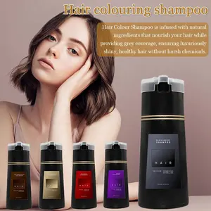 IMPORT Nova Hair Dyeing Hair Care Shampoo 3-in-1 Natural Fast White Hair Dyed Black Hair Dye Lasting Convenience Men Women Hair Care