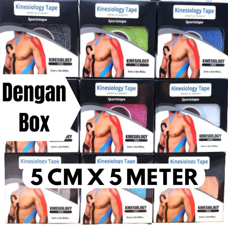 Kinesio Tape 5CM X 5M Kinesiologi Taping Olahraga Tapping Kinesiology Wrist Tape Sport Tangan 0