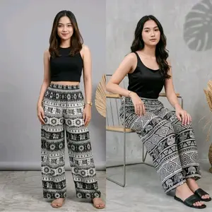 Celana Kulot Motif Gajah Terbaru Bahan Rayon Premium Adem Tidak Menerawang untuk Wanita dan Pria - Katun