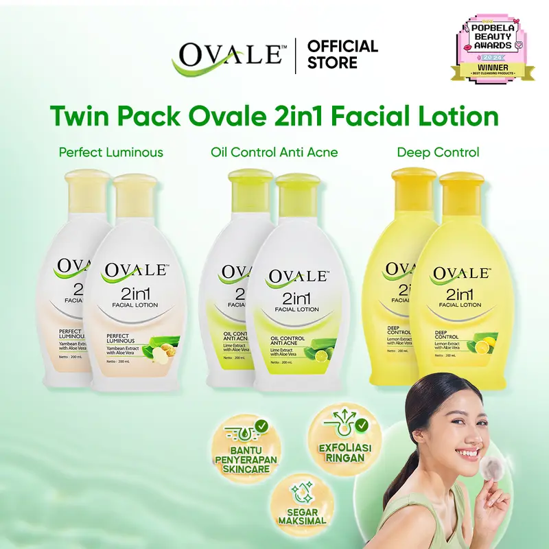 Twinpack - Ovale 2in1 Facial Lotion 200ml 0
