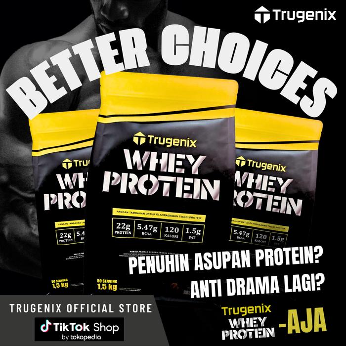 Gambar Trugenix 100% Whey Protein Blend 50 servings Whey Isolate Concentrate Susu Protein dari Trugenix Kota Administrasi Jakarta Barat Tokopedia