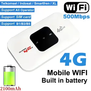 4G LTE Mobile WiFi Router 2100mAh 500Mbps Modem WiFi Portable WiFi Hotspot All Operator SIM Card