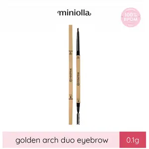 BPOM MINIPINK Golden Arch Duo Eyebrow | Natural Brow Shape Smooth Texture Dual Brow Kit Buildable Color Natural Brow Effect MP044