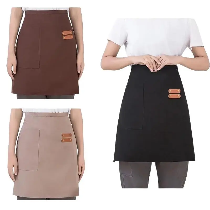 Set Apron Pendek Tahan Air Celemek untuk Pelayan - Bahan Taslan JN