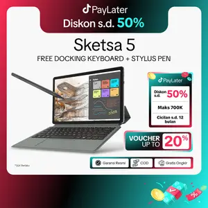 [FREE KEYBOARD & STYLUS PEN] Advan Sketsa 5 Tablet 12” 2K IPS 90Hz | Helio G99 | Battery 8.000 mAh | RAM 8GB 128GB | Support Pen & Keyboard | Ultra Slim Model 7.9mm