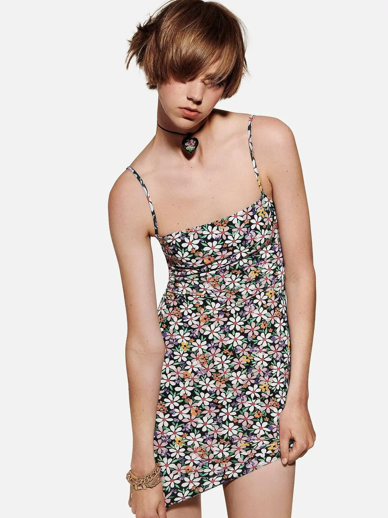 SICILY FLOWY TANKED STRAPPY CHIC CASUAL MINI DRESS daster body press