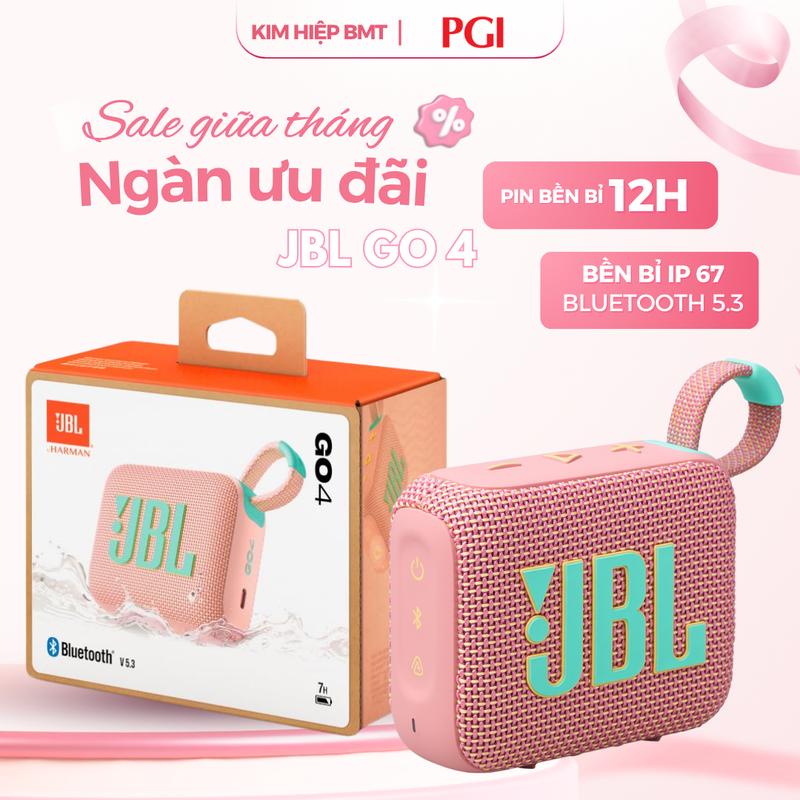 Loa jbl go 4 mini bluetooth 5.3 mới [chính hãng PGI] kết nối đa loa di động nghe nhạc hay bass khoẻ
