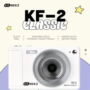 【KiTBEEZ KF-2】 Kamera CCD 56MP untuk Pelajar, Kamera Digital dengan Kartu CCD, AF (Autofokus), Layar Ultra HD 2.8 Inci, 56 Mega Piksel