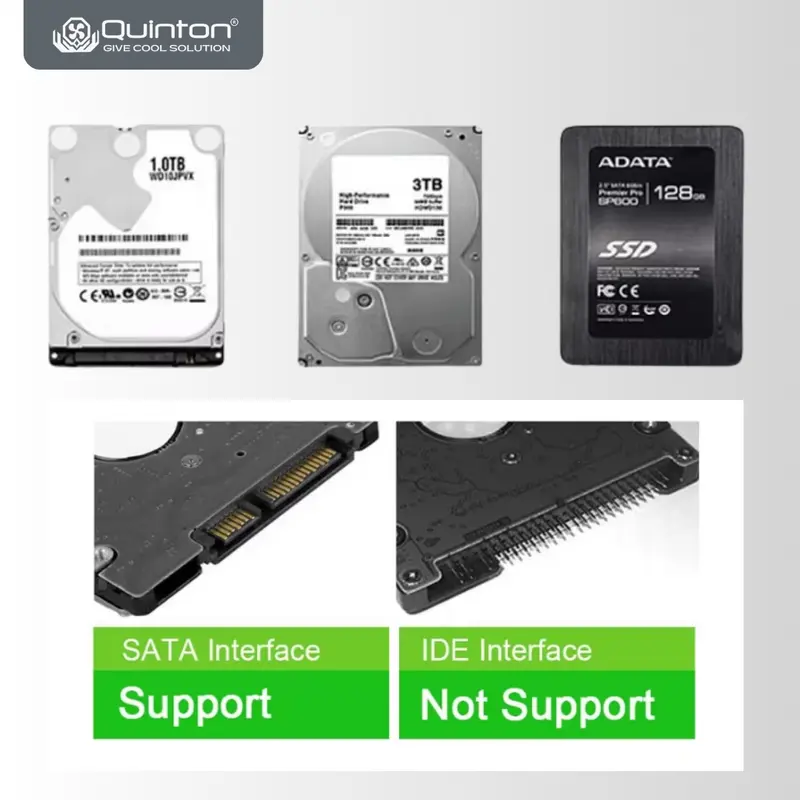 Quinton HDD SSD Case External USB 3.0 2.5Inch clear transparan SATA support up to 2TB untuk laptop pc computer Disk Kabel cover  hard hdd  enclosure laptop Komputer 6