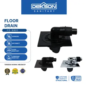 DEKKSON Floor Drain Mesin Cuci Saringan Air Lantai Kamar Mandi FD 9901 Brass