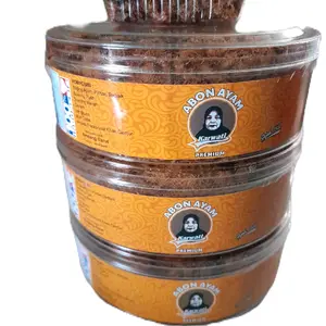 paket 3 pcs abon ayam karwati 150gr gratis gepuk ayam mika 30gr