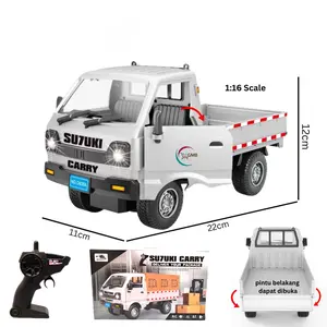 MAINAN ANAK REMOTE CONTROL MOBIL PICKUP 5A-513X MOBIL CARGO ANGKUT BARANG TERBUKA Ban Karet Free Baterai Mobil