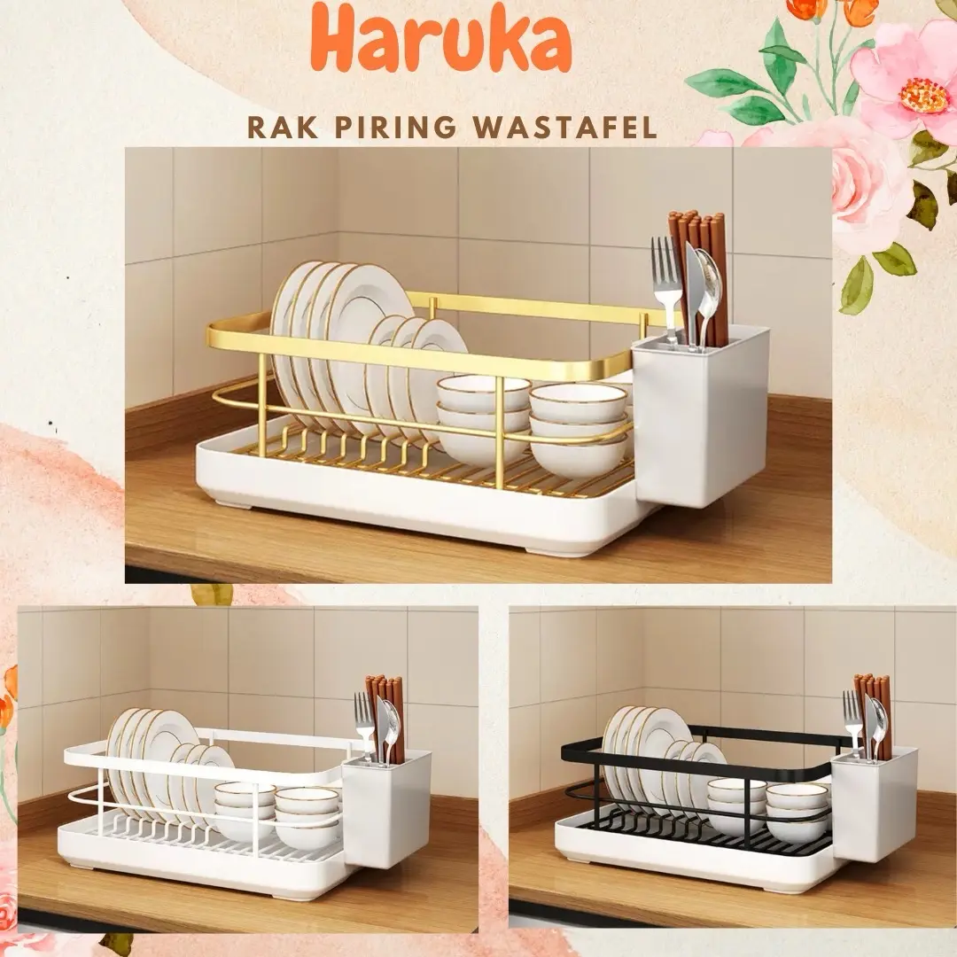 HARUKA Pengering Rak Piring / Rak Piring Wastafel / Dish Rack / Rak Piring Nordic