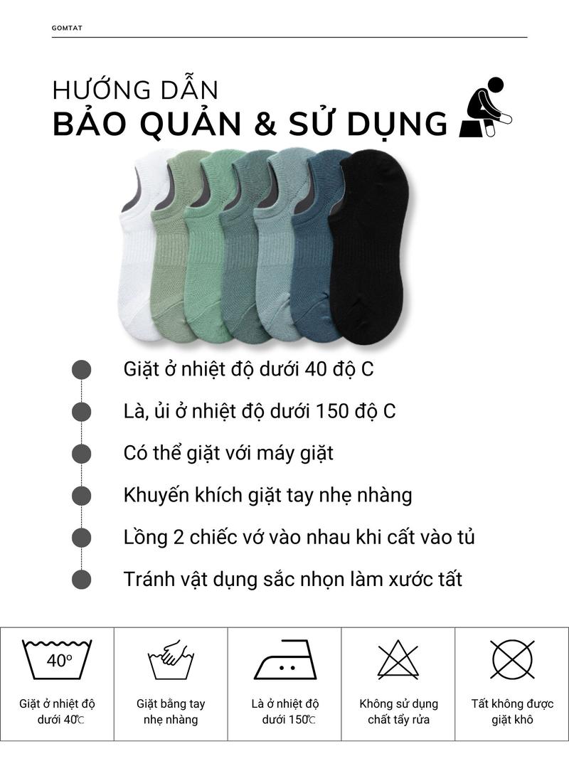 Product Introduction of Combo 7 đôi tất đi giày lười nam, vớ cổ ngắn nam chất liệu cotton cao cấp, có đệm cao su chống tuột gót chân  Menswear - HAI-MIA-1401 6
