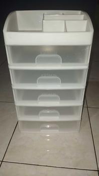 Product Review of Rak Kosmetik 5 Susun Laci Tarik Organizer Meja Rias Kamar Storage Serbaguna Plastik Putih Aesthetic Bagus from D** ** 1
