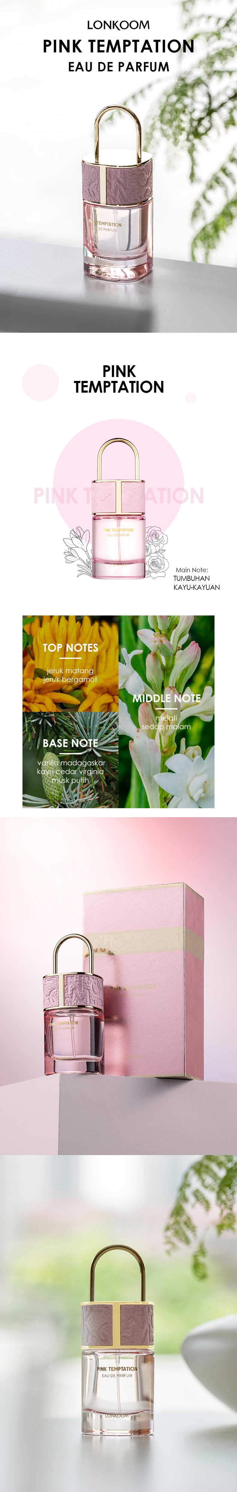 LONKOOM Parfum Cewek Pink Temptation/Fiery Charm Wangi Tahan Lama Soft Fruity Floral 50ml EDP LONKOOM Parfum Cewek Pink Temptation/Fiery Charm Wangi Tahan Lama Soft Fruity Floral 50ml EDP