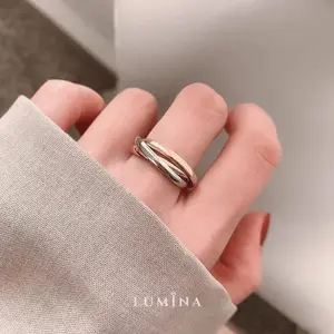 Lumina Jewels - Cincin TRIVORA Anxiety Ring Stainless Steel Anti Karat