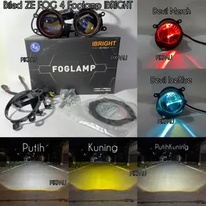 IBRIGHT ZE FOG 4 - Lampu Foglamp Biled Mobil 3 Inc Blue Lens Premium Untuk Car