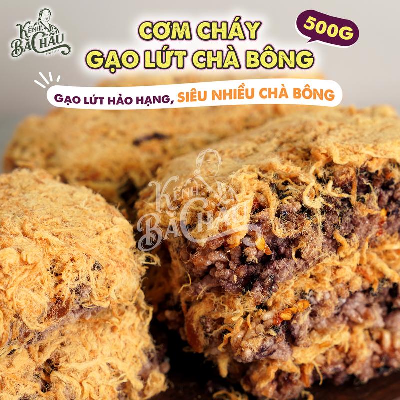 Cơm Cháy Gạo Lức Chà Bông - Bịch 500gr ú ụ - Gạo lứt hảo hạng siêu nhiều chà bông