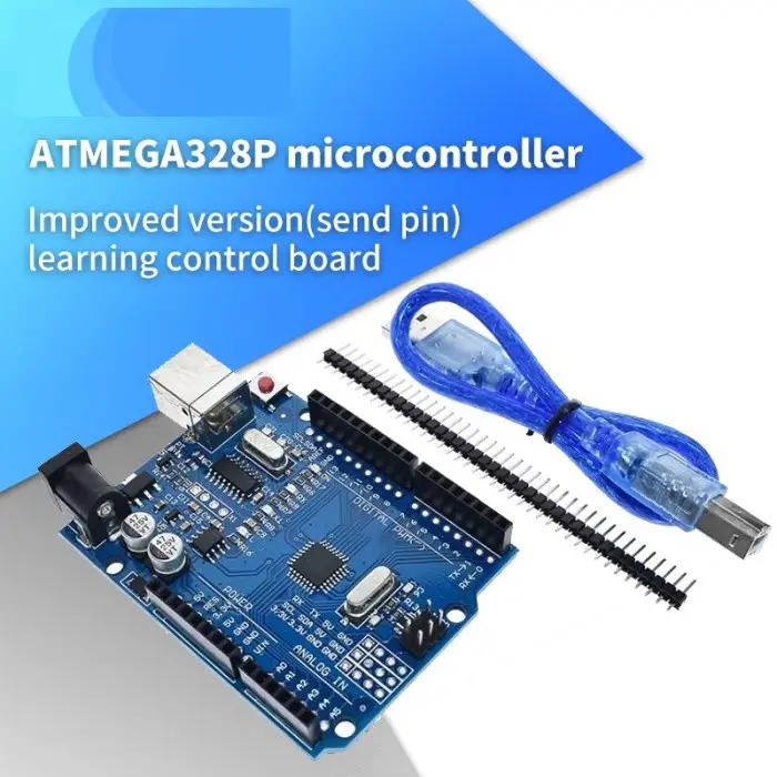 UNO R3 CH340 ATMEGA328P PLUS KABEL DAN PIN HEADER COMPATIBLE