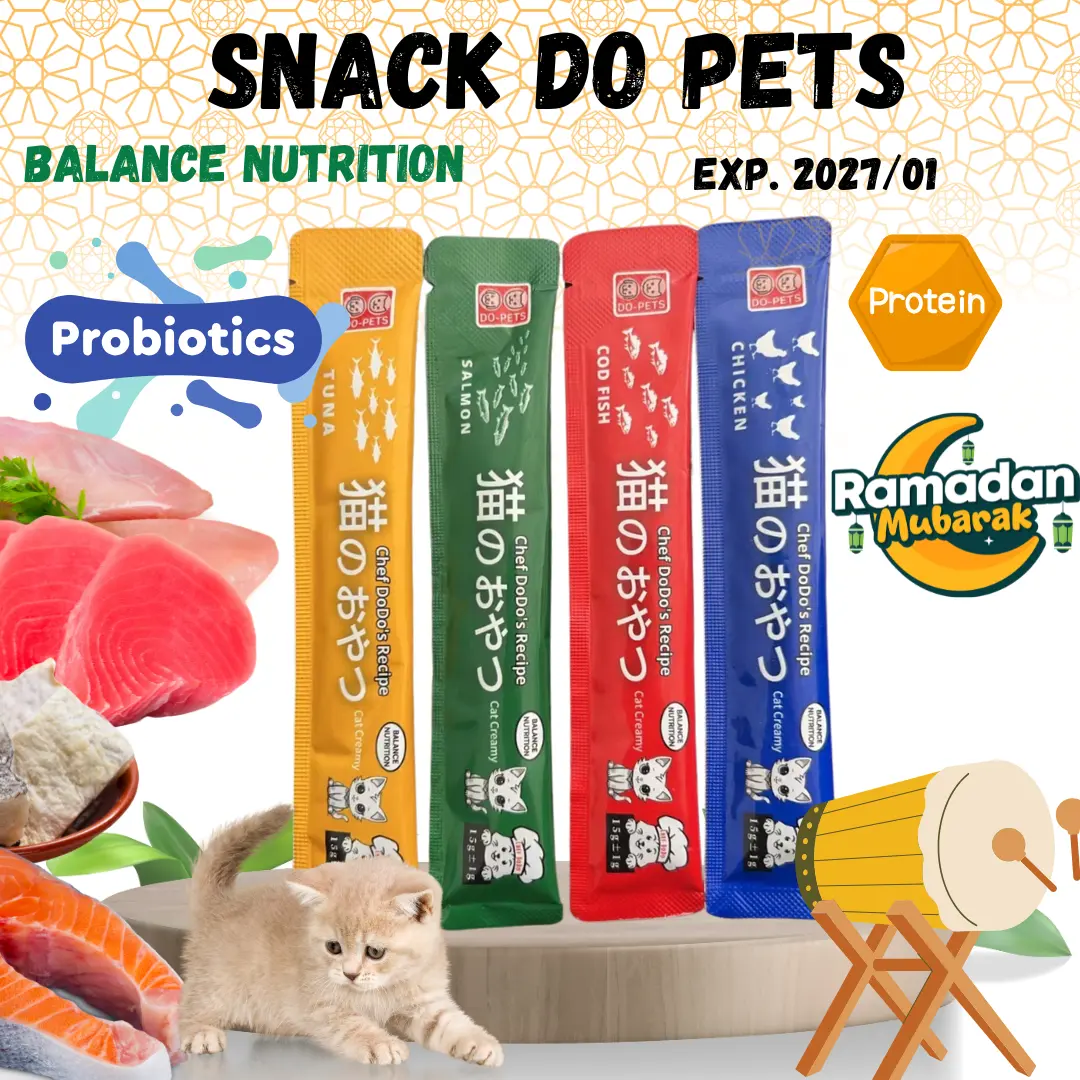 [LIVE]free sendok |  SNACK DOPETS Cemilan Snack Basah ISI 50PCS  SNACK KUCING